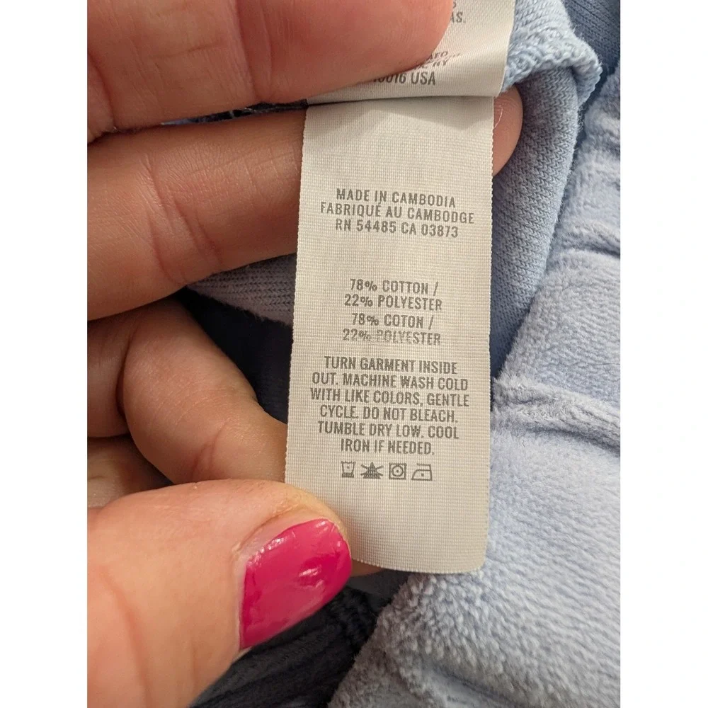 Aerie Light Blue Terry Cloth Shorts Relaxed Fit Elastic Waist Small lounge wear